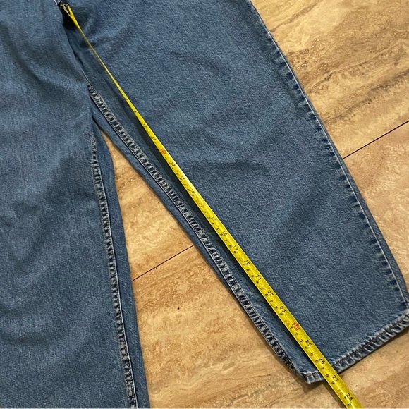 Zara Paper-bag High Waisted Tapered Blue Denim Jeans Size M Join Life Boho - Picture 6 of 11